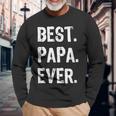 Best Papa Ever Cool Christmas Halloween Long Sleeve T-Shirt Gifts for Old Men