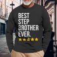 Best Step Brother Ever Sibling Step Bro Long Sleeve T-Shirt Gifts for Old Men