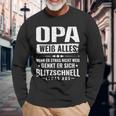 Bester Opa Großvater Der Welt Opa Weiß Alles Langarmshirts Geschenke für alte Männer