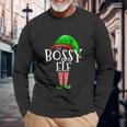The Bossy Elf Group Matching Christmas Long Sleeve T-Shirt Gifts for Old Men