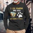 I Like Bourbon And Dogs And Maybe 3 People Long Sleeve T-Shirt Gifts for Old Men