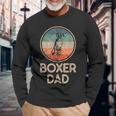 Boxer Dog Vintage Boxer Dad Long Sleeve T-Shirt Gifts for Old Men