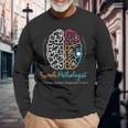 Brain Of A Speech Pathologist Speech Language Therapy Long Sleeve T-Shirt T-Shirt Gifts for Old Men