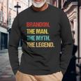 Brandon The Man The Myth The Legend V2 Long Sleeve T-Shirt Gifts for Old Men