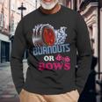 Burnouts Or Bows Gender Reveal – Dad Mom Witty Party Long Sleeve T-Shirt T-Shirt Gifts for Old Men