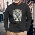 Calix Name In Case Of Emergency My Blood Long Sleeve T-Shirt Gifts for Old Men