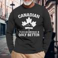 Canadian Shirt Canada Day Long Sleeve T-Shirt Gifts for Old Men