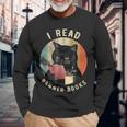 Cat I Read Banned Books Bookworms Reading Book Long Sleeve T-Shirt T-Shirt Gifts for Old Men