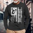 Cheer Dad Vintage American Flag Father Long Sleeve T-Shirt T-Shirt Gifts for Old Men