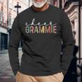 Cheer Grammie Leopard Cheerleading Props Cheer For Grammie Long Sleeve T-Shirt T-Shirt Gifts for Old Men