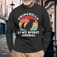 Chinchilla Ist Mein Geistertier Süßer Tierliebhaber Langarmshirts Geschenke für alte Männer