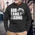 Christian Fisherman God Fishing Men Dad Vintage Long Sleeve T-Shirt Gifts for Old Men