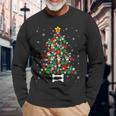 Christmas Cute Dog Xmas Tree Funny Dog Gifts Christmas Men Women Long Sleeve T-shirt Graphic Print Unisex Gifts for Old Men
