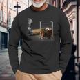 Cigar And Bourbon Great For Cigar Lounge Lovers Long Sleeve T-Shirt T-Shirt Gifts for Old Men