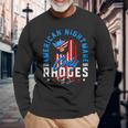 Cody Rhodes American Nightmare Usa Flag Signature Long Sleeve T-Shirt T-Shirt Gifts for Old Men