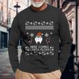 Here Comes Santa Floss Dentist Outfit Ugly Christmas Long Sleeve T-Shirt Gifts for Old Men