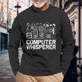 Computer Whisperer It Tech Support Nerds Geek V2 Long Sleeve T-Shirt Gifts for Old Men