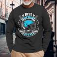 Cool Hockey Dad Best Pucking Dad Ever Sports Long Sleeve T-Shirt T-Shirt Gifts for Old Men