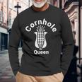 Cornhole Queen Lustiges Damen Langarmshirts, Motiv für Spielbegeisterte Geschenke für alte Männer