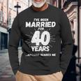 Couples Married 40 Years 40Th Wedding Anniversary Long Sleeve T-Shirt T-Shirt Gifts for Old Men
