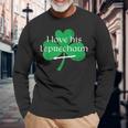 Couples St Pattys Day I Love His Leprechaun Long Sleeve T-Shirt T-Shirt Gifts for Old Men
