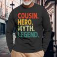 Cousin Held Mythos Legende Retro Vintage-Cousin Langarmshirts Geschenke für alte Männer