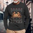 Crabs Lover Xmas Ugly Crab Christmas Long Sleeve T-Shirt Gifts for Old Men