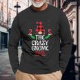 The Crazy Gnome Matching Ugly Christmas Pajama Long Sleeve T-Shirt Gifts for Old Men