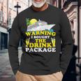 Cruise Ship Warning I Bought The Drink Package Long Sleeve T-Shirt Gifts for Old Men