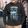Cruising My Way Into My 18Th Birthday Party Supply Vacation Long Sleeve T-Shirt Gifts for Old Men