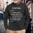 Cynthia Definition Personalized Custom Name Loving Kind Long Sleeve T-Shirt Gifts for Old Men