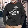 Dad Pregnancy Announcement Egg Hunt Champion 2020 Long Sleeve T-Shirt Gifts for Old Men