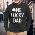 Dad Pregnancy Announcement St Patricks Day Long Sleeve T-Shirt Gifts for Old Men