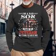 Im A Dad Son Veteran Memorial Day Patrioitc Long Sleeve T-Shirt Gifts for Old Men