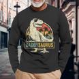 Daddy Saurus Rex Dinosaur Daddysaurus Matching Long Sleeve T-Shirt T-Shirt Gifts for Old Men