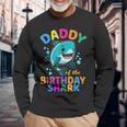 Daddy Of The Shark Birthday Dad Matching Bday Long Sleeve T-Shirt T-Shirt Gifts for Old Men