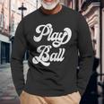 Dallas Lions Baseball Play Ball Long Sleeve T-Shirt Gifts for Old Men
