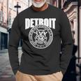Detroit Great Seal Of The State Of Michgan Long Sleeve T-Shirt T-Shirt Gifts for Old Men