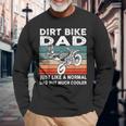 Dirtbike Motocross Dirt Bike Dad Mx Vintage Long Sleeve T-Shirt Gifts for Old Men