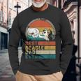 Distressed Best Beagle Dad Ever Fathers Day Long Sleeve T-Shirt Gifts for Old Men