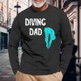 Diving Dad Springboard Swimming Platform Diver Papa Dive Long Sleeve T-Shirt Gifts for Old Men