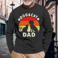 Dog And Cat Dad Vintage Retro Long Sleeve T-Shirt T-Shirt Gifts for Old Men