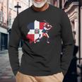 Dominican Republic Flag Baseball Player Sports Long Sleeve T-Shirt T-Shirt Gifts for Old Men