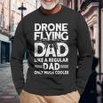 Drone Flying Dad Drone Pilot Vintage Drone Long Sleeve T-Shirt Gifts for Old Men