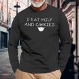 I Eat Milf And Cookies Humor Long Sleeve T-Shirt T-Shirt Gifts for Old Men