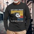 Lets Eat Trash And Get Hit By A Car Opossum Vintage Long Sleeve T-Shirt Gifts for Old Men