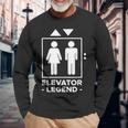 Elevator Legend Aufzug Techniker V2 Langarmshirts Geschenke für alte Männer