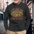 Every Little Thing Is Gonna Be Alright Birds Singing Vintage Long Sleeve T-Shirt Gifts for Old Men