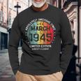 Fantastisch Seit März 1945 Männer Frauen Geburtstag Langarmshirts Geschenke für alte Männer