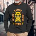 Father Gamer Legend Hero Long Sleeve T-Shirt Gifts for Old Men